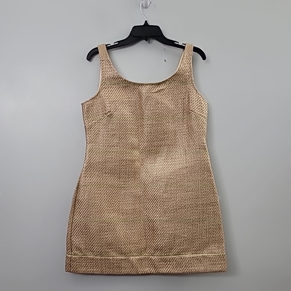 Antonio Melanix The Style Bungalow Manana Scoop Neck Raffia Sleeveless Mini Dres - Picture 4 of 10